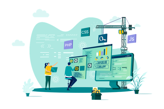 Web Development 2 web development illustration download in svg png gif file formats internet software coding business and ecommerce pack illustrations 2477356 Web Development Vatsin Technology Solutions
